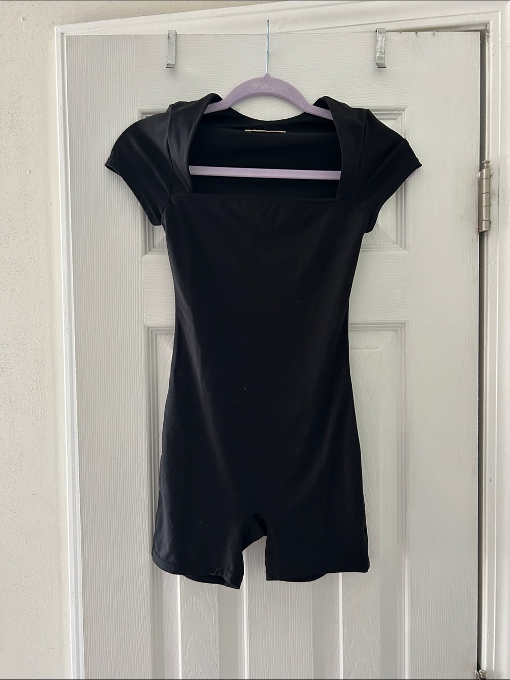 Amazon Black Women's Short Sleeve Bodysuit Jumpsuit